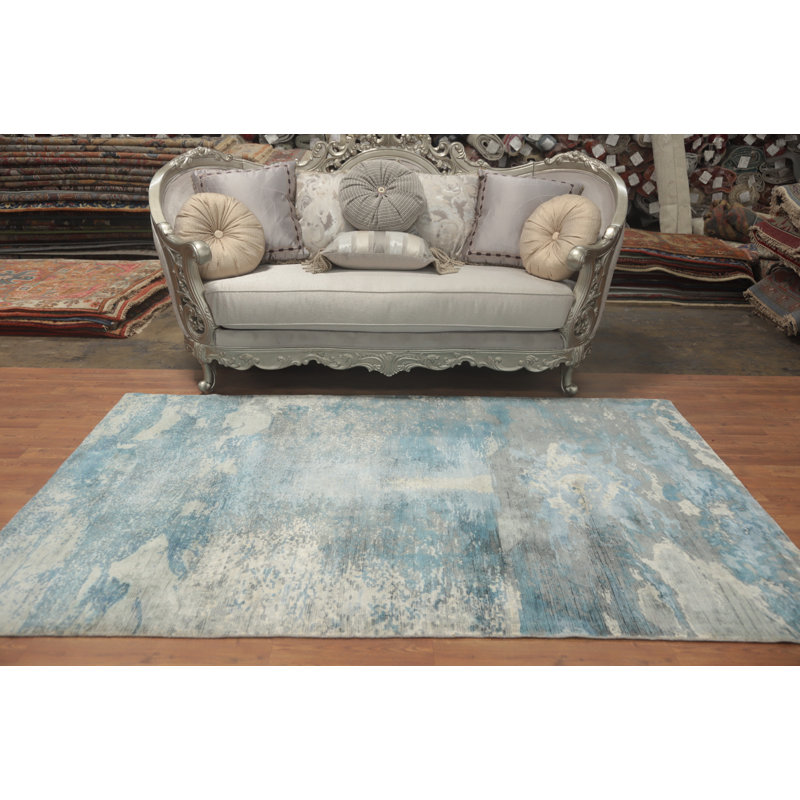 Tapis bleu 5 x 8