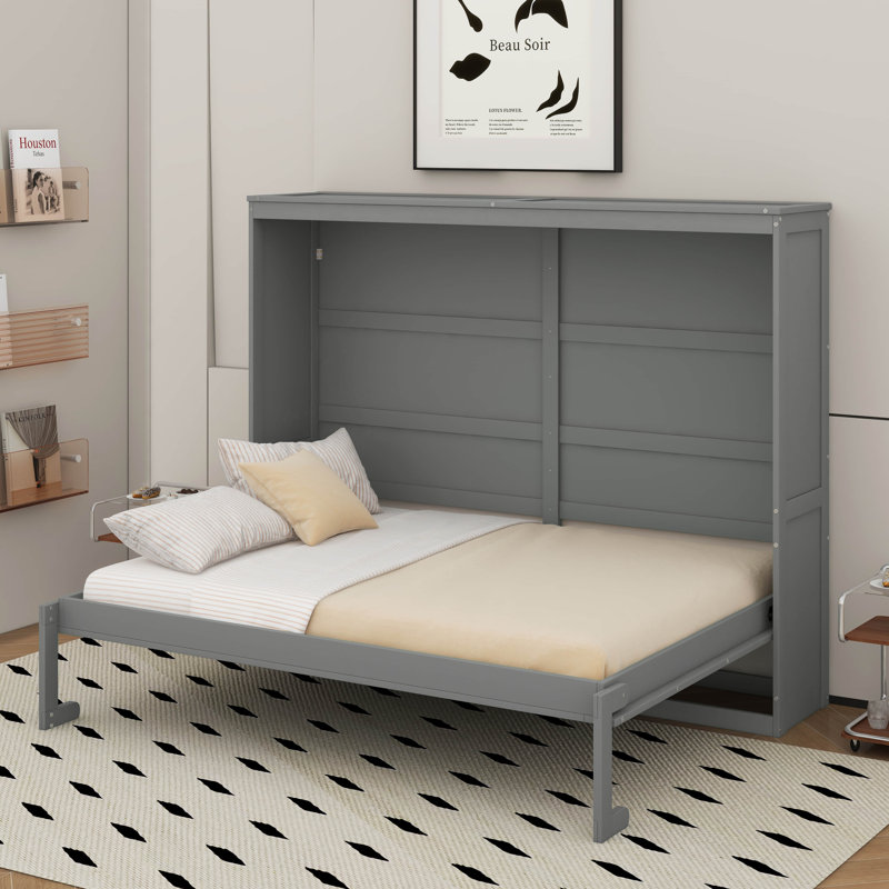 Lit escamotable Murphy, Gris, Double