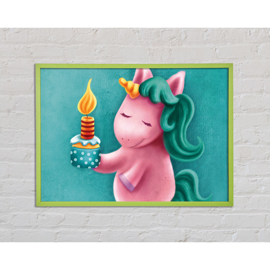 Eilley Birthday Cake Unicorn - Einzelner Bilderrahmen Kunstdrucke