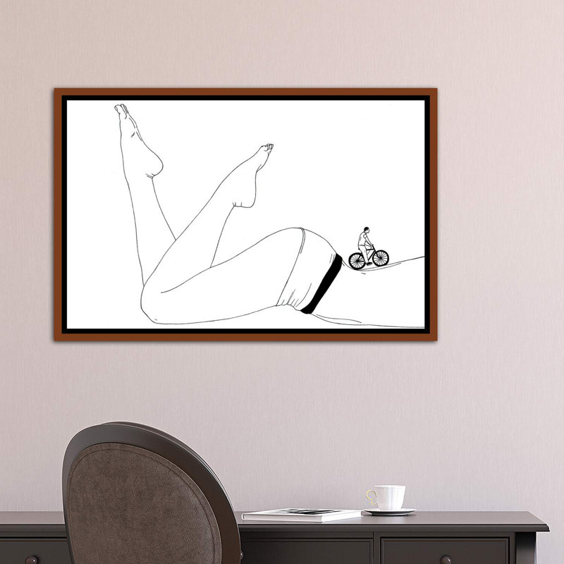 «Sensual Walk» - reproduction d'art, Cadre bois classique, H 26 po x l 40 po x 1,5 po