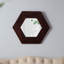 Miroir hexagonal 18,5 "x 18,5" avec cadre en bois massif, décoration murale pour le couloir de la salle de bain du salon-115297251