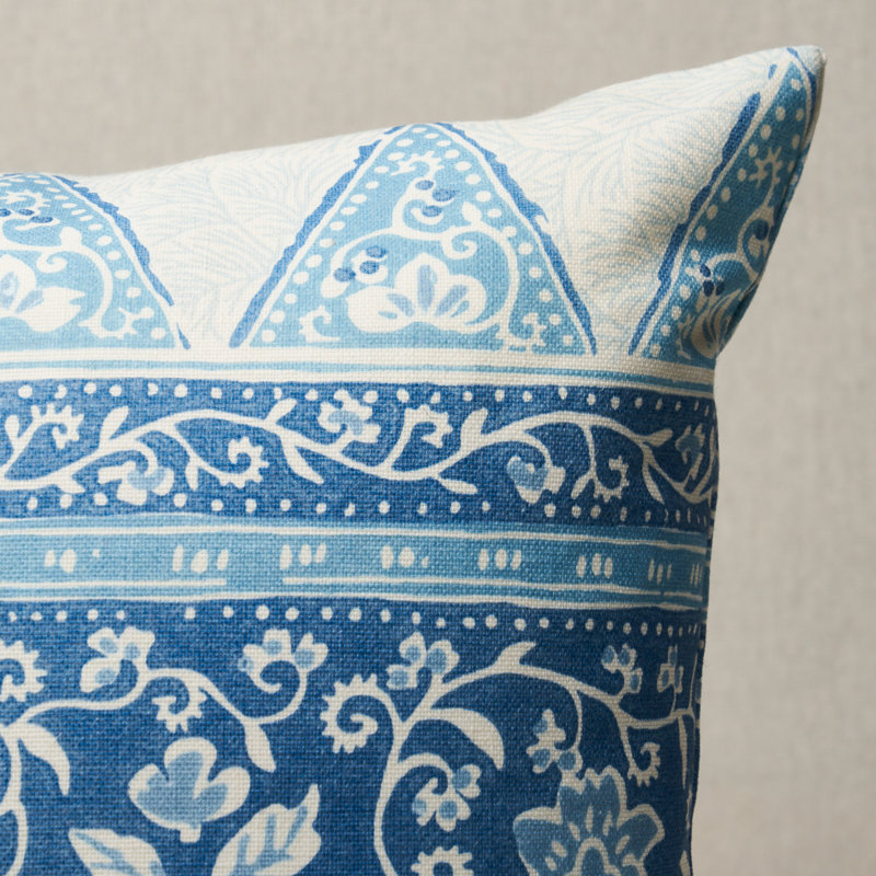 Schumacher x Mark D. Sikes Foxglove I/O Pillow, Indigo