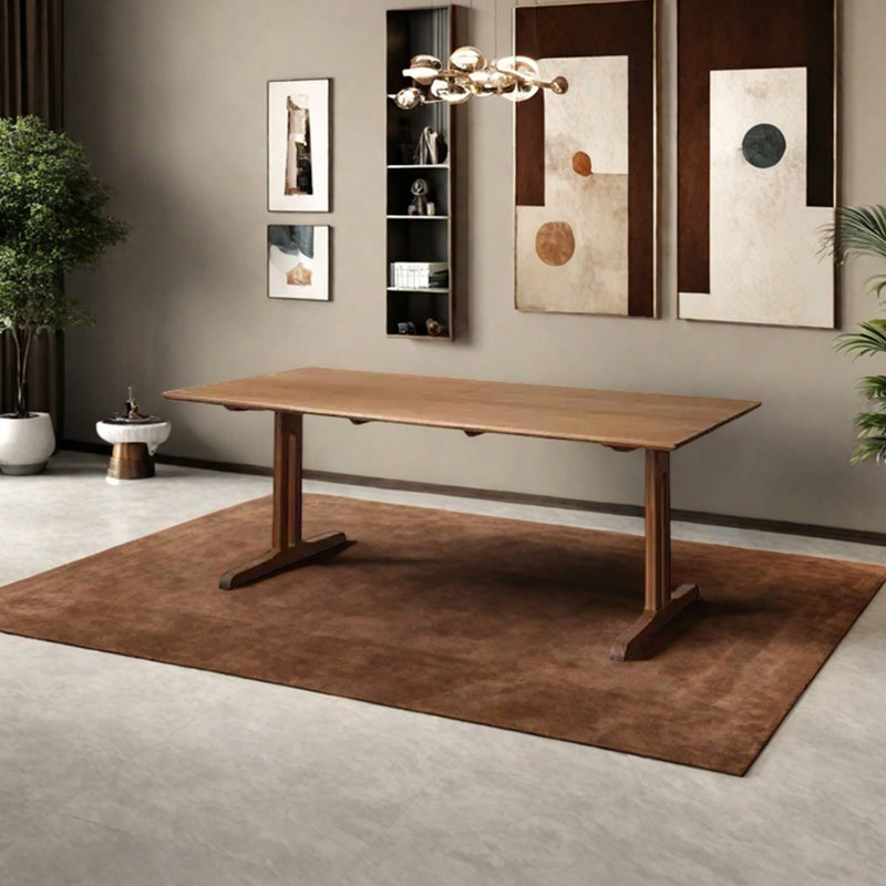 Simple ash wood dining table, 29.53"H x 70.87"L x 31.5"W