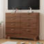 Commode cannelée à 8 tiroirs pour chambre à coucher, commode de rangement Boho l 47 po-1865131285