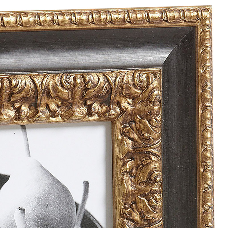 Ruvo Wood Picture Frame, Gold / Black, 5" x 7"