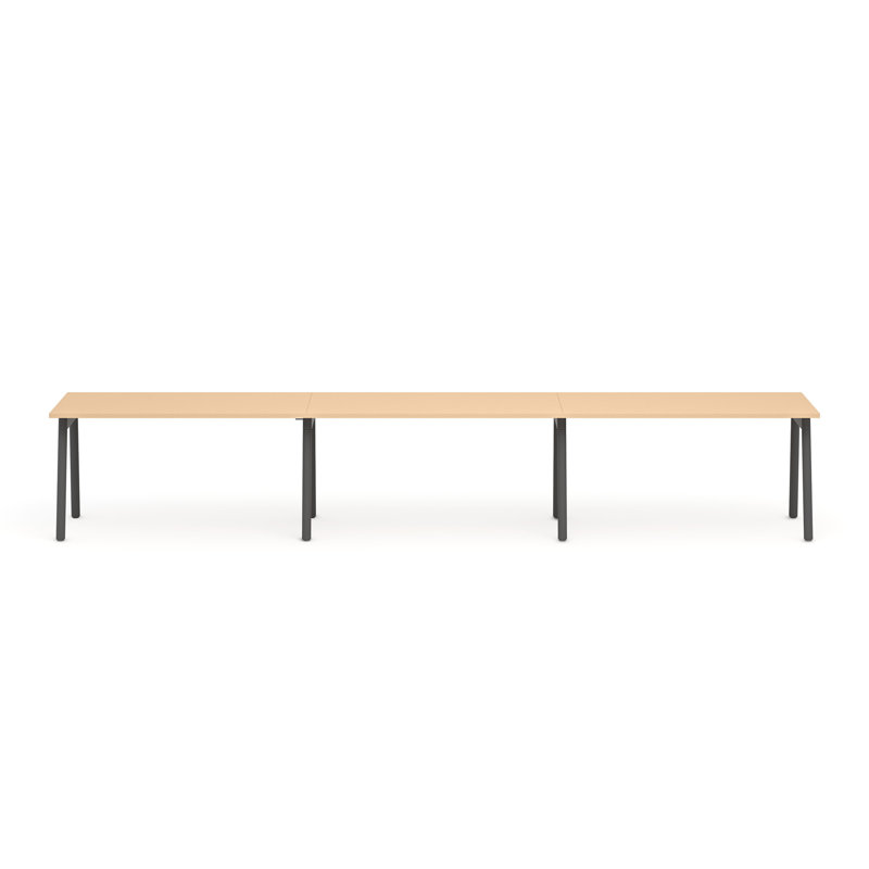 Bureau simple Series A, H 29 po x L 171 po x l 29 po, Chêne naturel