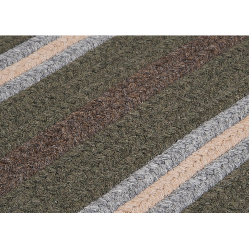 Tapis vert tressé à la main Winkel, Carré 12 po