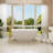 CASAINC 59" Oval Solid Surface Freestanding Soaking White Bathtub With Drain