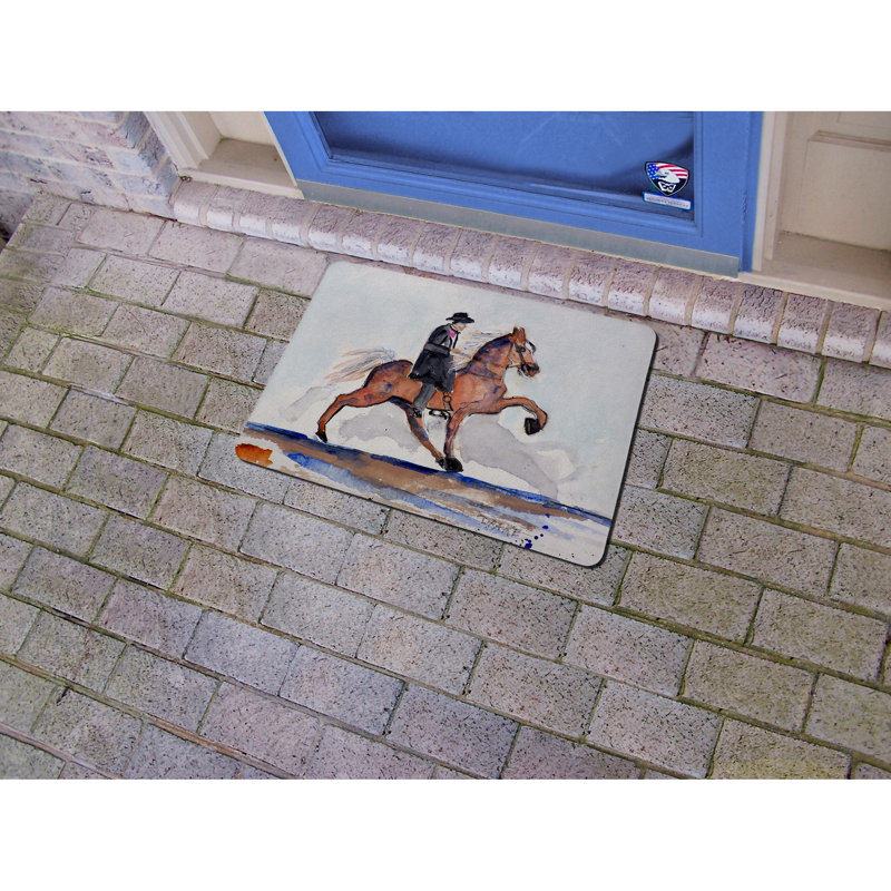 Tapis d'intérieur / extérieur antidérapant Melany, Rectangle arrondi 1 pi 6 po x 2 pi 2 po