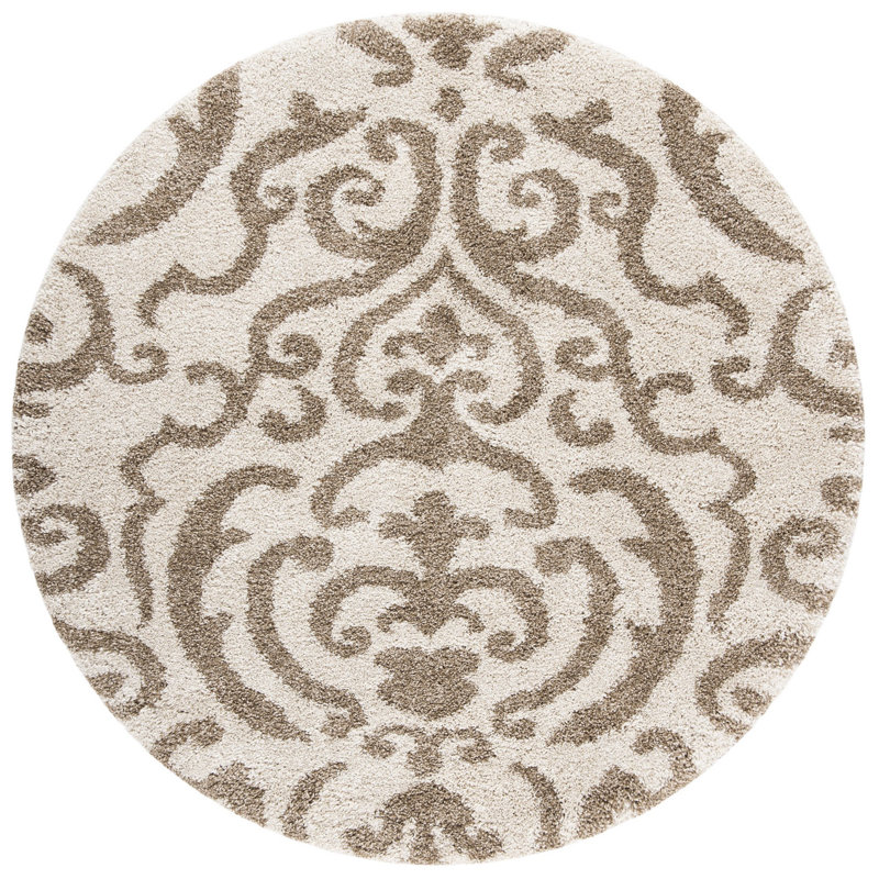 Tapis brun / beige Ellyona, Rond 5 pi