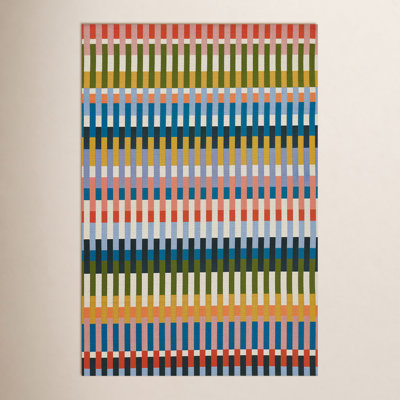 Icon Striped Indoor Outdoor Multi Rug