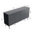 Buffet Mid-Century moderne 63 po - 5 pieds de support et 4 tablettes réglables - Armoire de rangement pour le vestibule ou le salon-1237696036