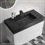 Meuble-lavabo de salle de bain avec lavabo, grand meuble-lavabo flottant mural