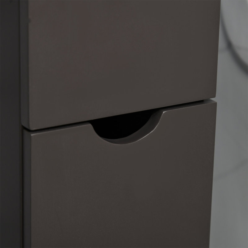 Armoire de rangement pour salle de bain de 54 po de hauteur, tour à linge autoportante avec tablette à 2 niveaux et tiroirs, rangement de plancher étroit