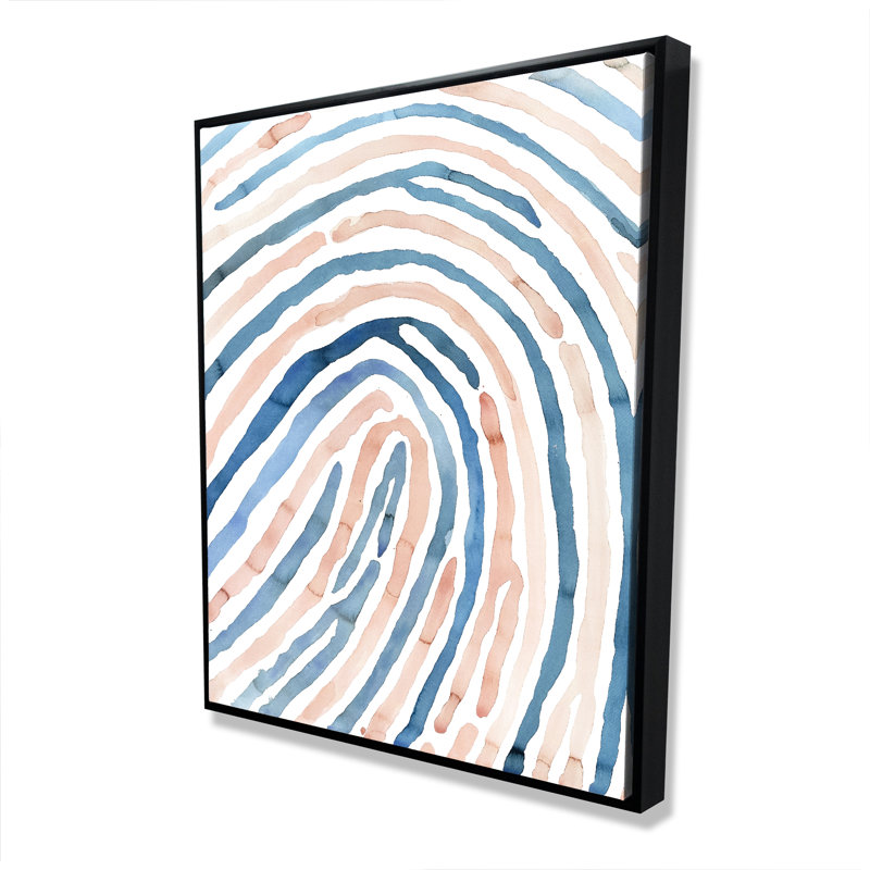 Fingerprint - Miscellaneous Illustrative Framed Canvas Art