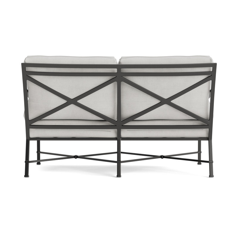 Venetian Outdoor 2 - Seat Loveseat, Textured Pewter, Fusion Dove