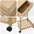 Kitchen Trolley With Wheels Natural 14.57 X 14.17 X 31.50 In