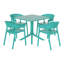 Ensemble repas carré pour 4 personnes-279593948