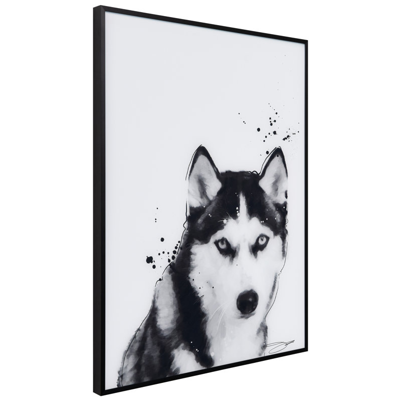 Husky sibérien - Cadre photo, impression sur verre