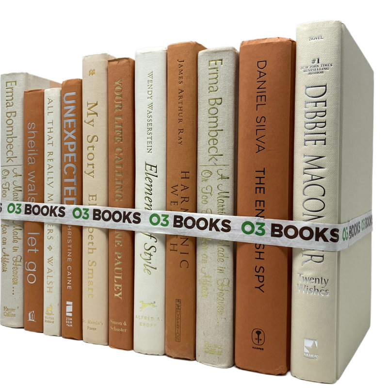 Bonadie Creamsicle Crush Decorative Books Orange and Crème