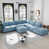 Chenille bleu antique sélectionné