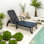 Chaise longue d'extérieur en aluminium