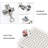 10 Inches Rainfall Shower Head With Handheld Spray Combo,  Adjustable Extension Arm, 71 Inches Stainless Steel Hose-124028340