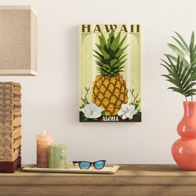 Pineapple Graphic Art Print on Wrapped Canvas