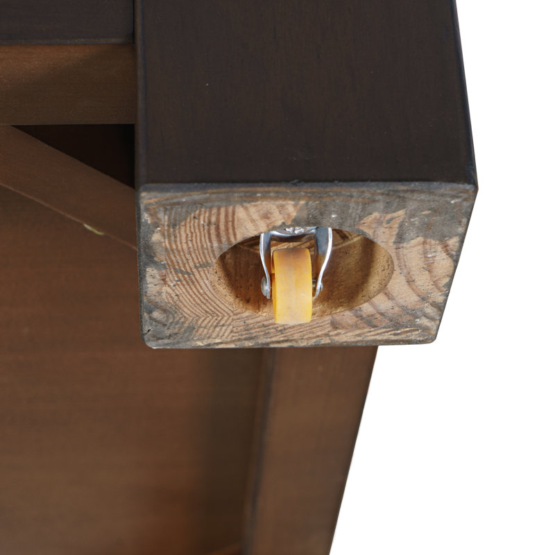 Table basse transitionnelle moderne de 50 po avec rangement et roues Bremen