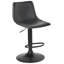 Swivel Upholstered Adjustable Height Counter Stool with Metal Frame-1830575398