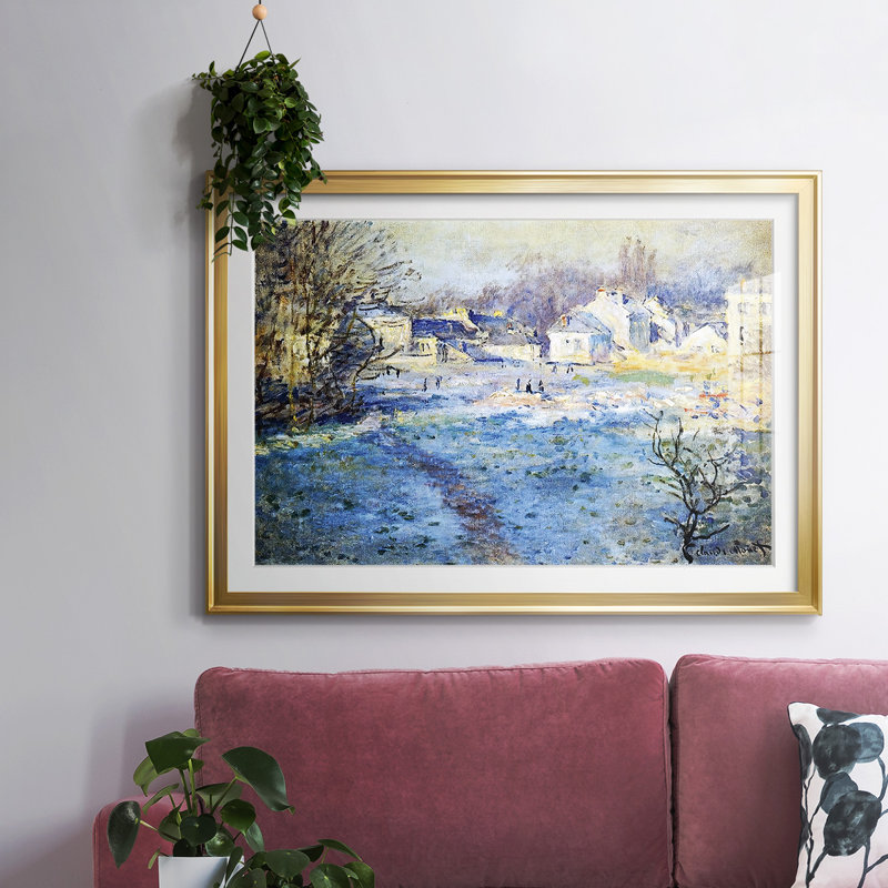 " White Frost, 1875 ", Gold, 15" H x 21" W x 1.5" D