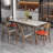 Modern Inset Rectangular Rock Slab Dining Table-1860338713