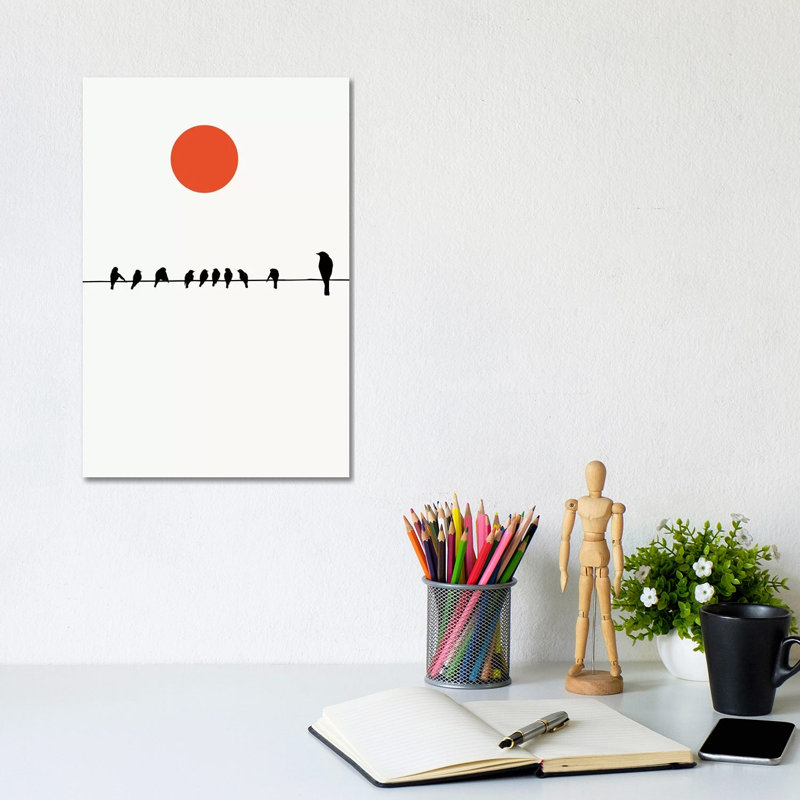 «Sit And Wait» par Kubistika, reproduction sur toile tendue, H 12 po x l 8 po x P 0,75 po