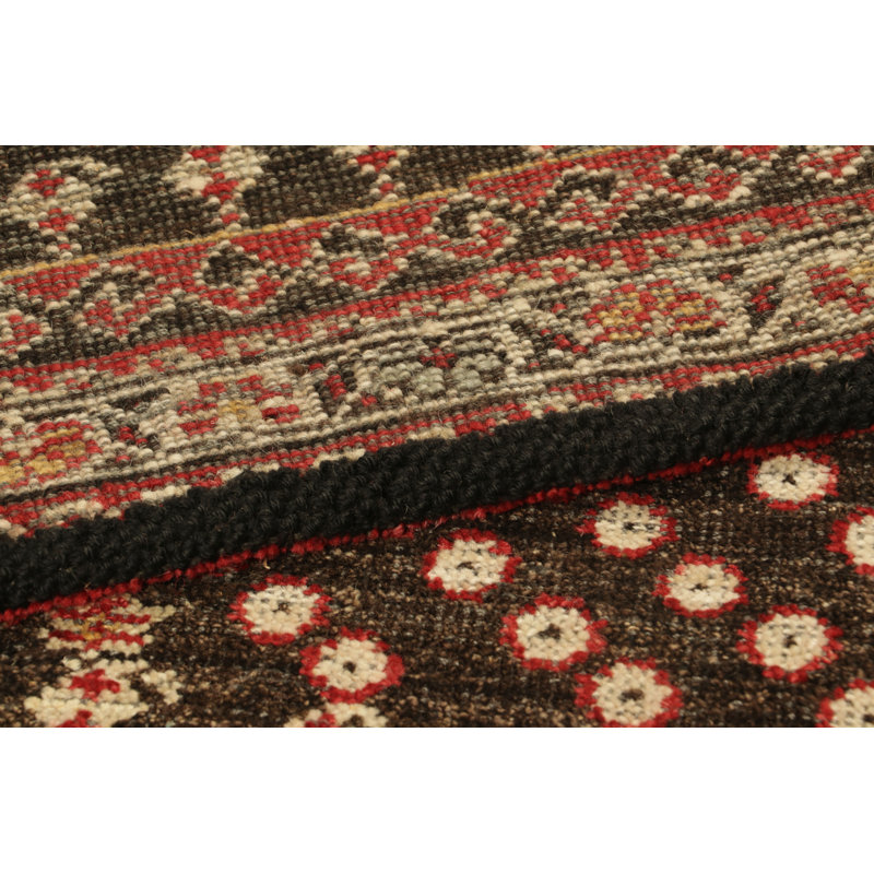 Burano Hand Knotted Wool Floral Area Rug, Rectangle 4' x 6'
