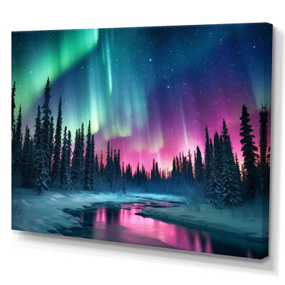 Northern Lights In Alaska II - Alaska, art mural