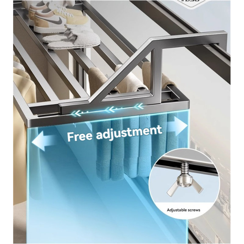 Multi-Use Balcony Rack, 7.79" H x 23.62" W x 15.35" D