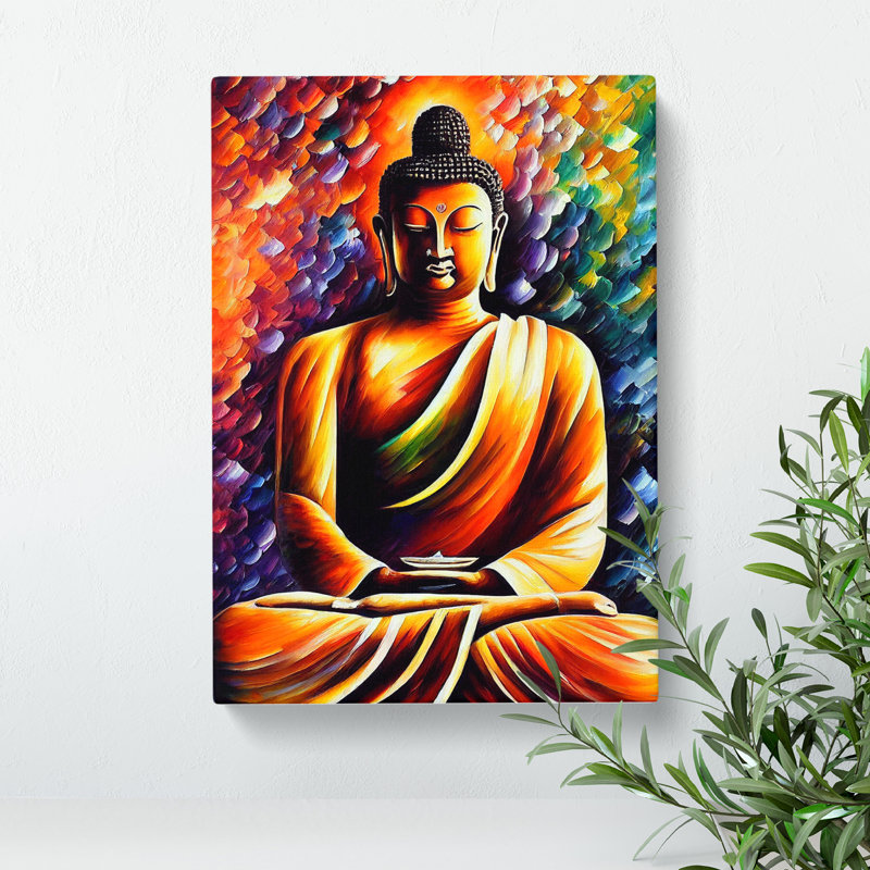 View Of Buddha No.2 - Print, No Matte, 50cm H x 35cm W x 3cm D, Wrapped Canvas