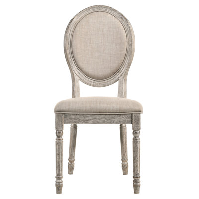 Chaises d'appoint rembourrées brun clair - dossier très grand, chêne récupéré pour une salle à manger élégante et confortable aux pieds complexes Modern Living