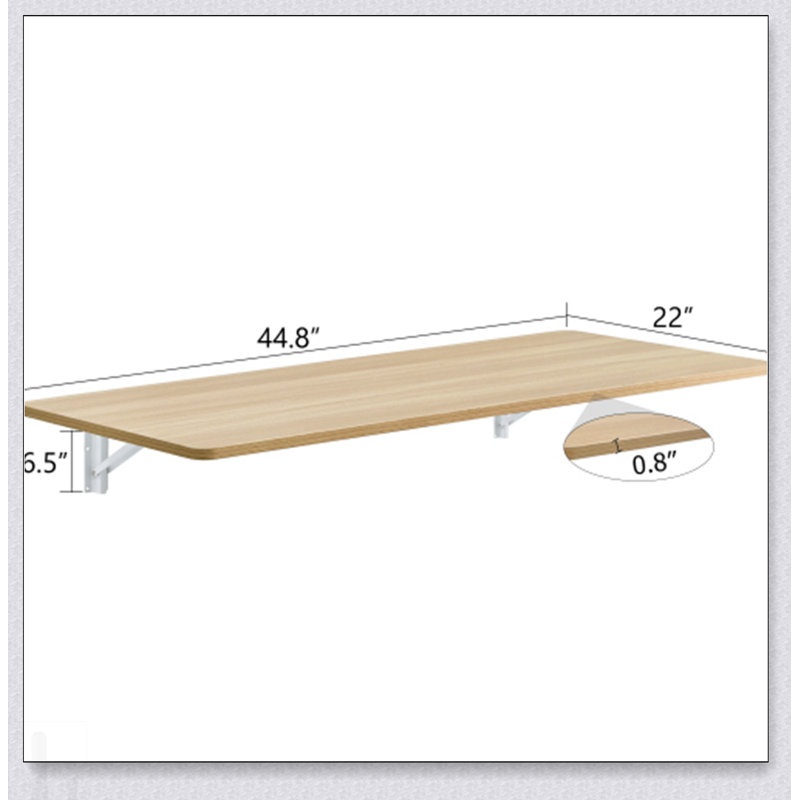 Table pliante murale pour petits espaces, bureau rabattable, établi, complément au garage et à la remise / bureau personnel / salle de lavage / bar / cuisine et salle à manger