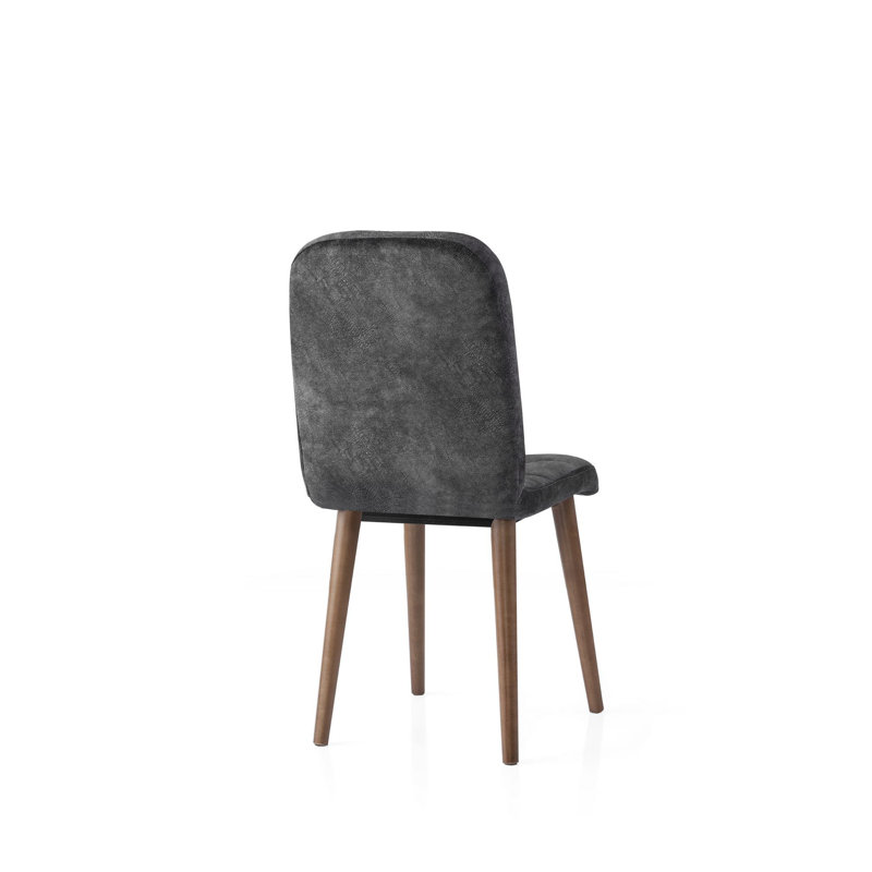 Modern Chair Set (2 Pieces), Anthracite Color, 16.1 x 34.6 x 20.1 inches | 100% Plywood Frame with Beech Legs | Ergonomic Design, 46.0 cm Seat Height, Supports Up to 386 lbs | Ideal for Dining Room & Office Decor