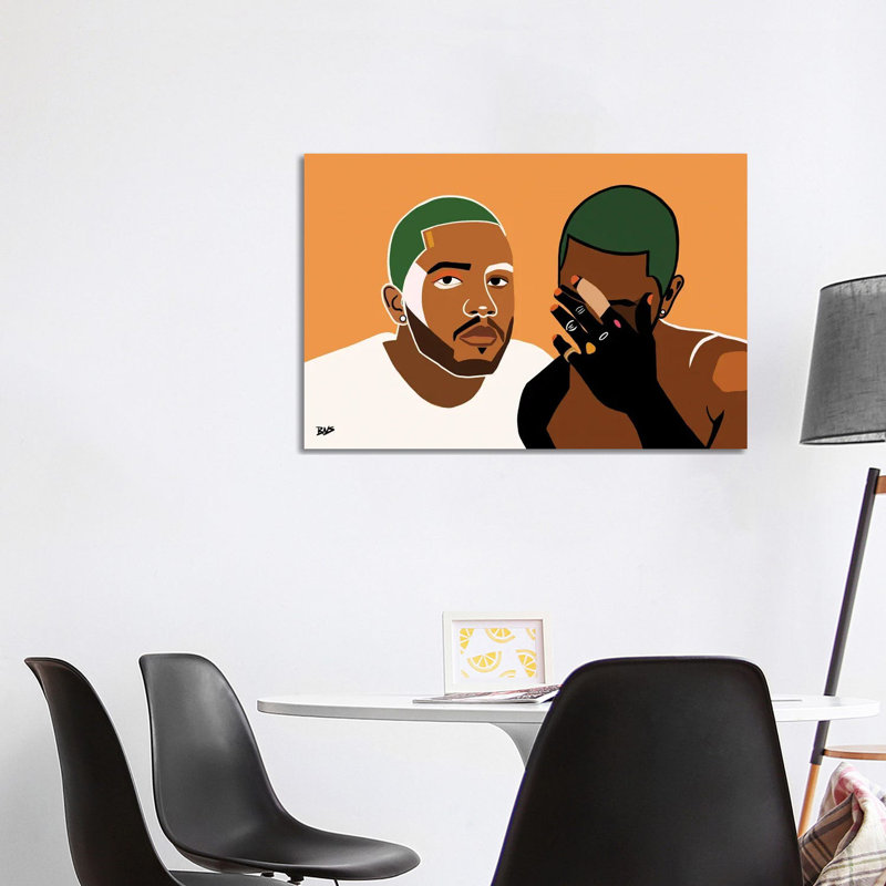 « Frank » par Bria Nicole-impression d’art graphique, Pas de tapis, H 18 po x l 26 po x P 1,5 po, Toile tendue