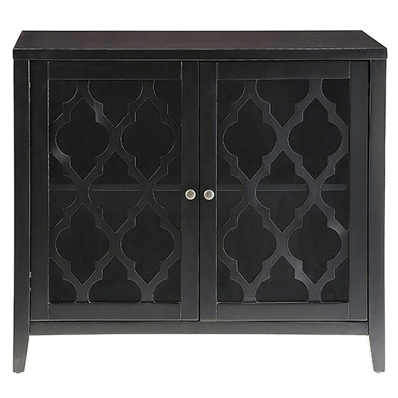 Newhalem Black Console Table with Shelf Inside