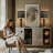 Set of 2, 27.75" Modern Table Lamps Included 1pcs Watt Metre Power Metre Plug with Energy Usage Monitor with 8 Display Modes and Overload Protection, Lamp with Leopard Glass Nightlight, USB A+C