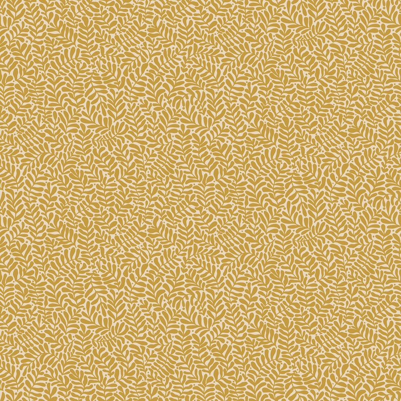 Rouleau de papier peint L 33 pi x l 20,9 po Claudine, Jaune chaud