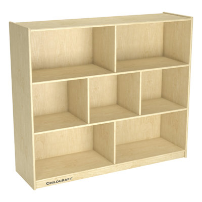 7 Compartment Manufactured Wood Shelving Unit