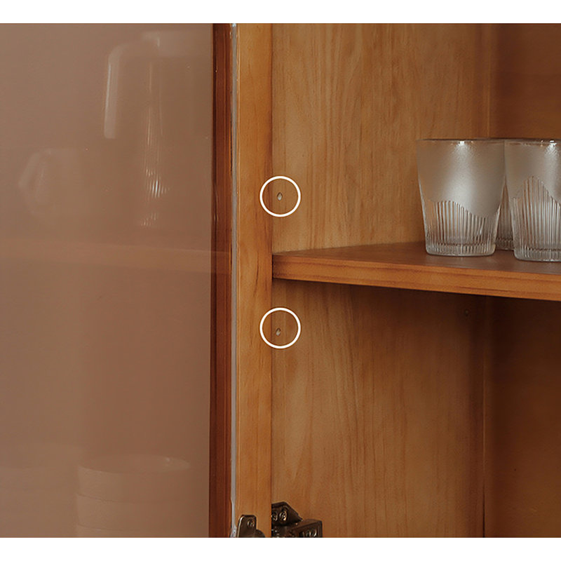 Armoire d'appoint en verre et rotin