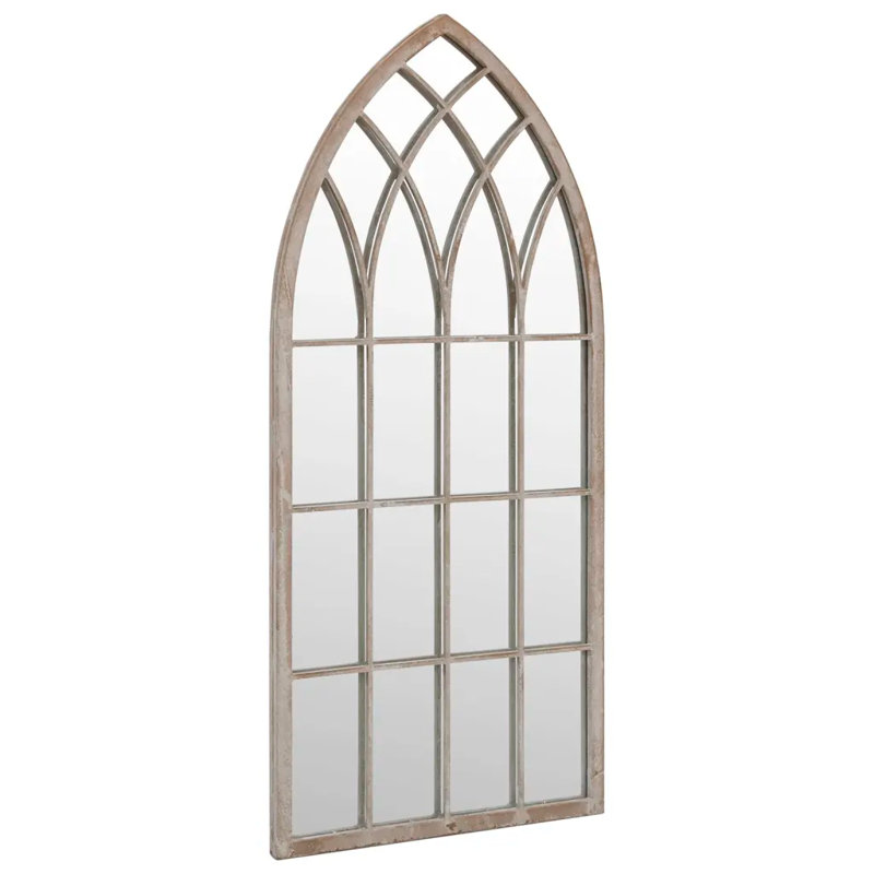 Niobrara Metal Flat Wall Mirror, Sand, 70cm H x 30cm W