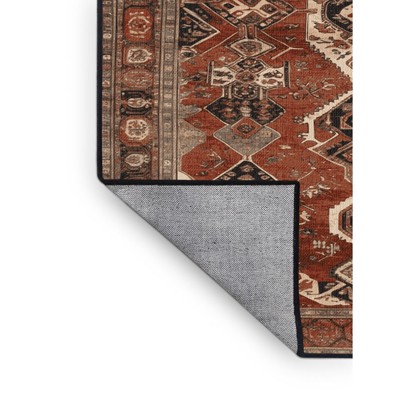Tapis brun lavable à la machine, Rectangulaire 2 pi x 3 pi