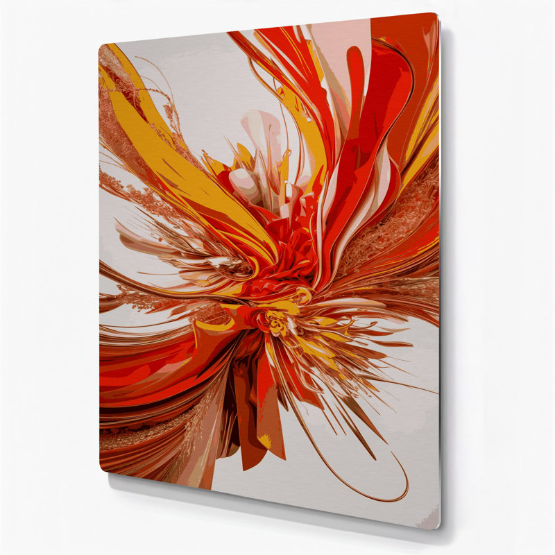 Digital Abstraction 19 Brown Metal Wall Art, 14" H x 11" W