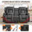3-Seater Reclining Sofa With Flip-Down Console, Cup Holders, Charging Ports, Storage Drawer & Bluetooth Speakers-1836576669